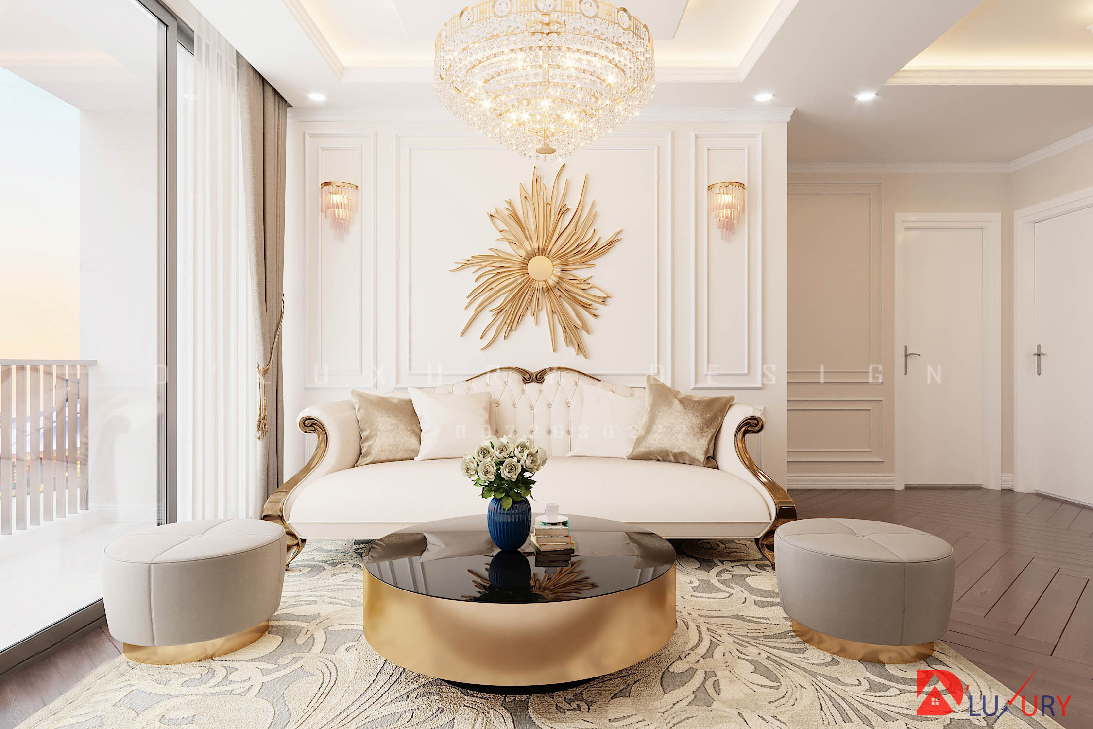 Nội thất căn hộ cao cấp D2 Luxury Design